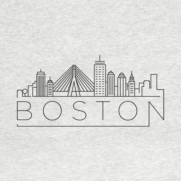 Boston Minimal Skyline by kursatunsal